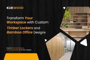 Custom timber lockers for your workspace